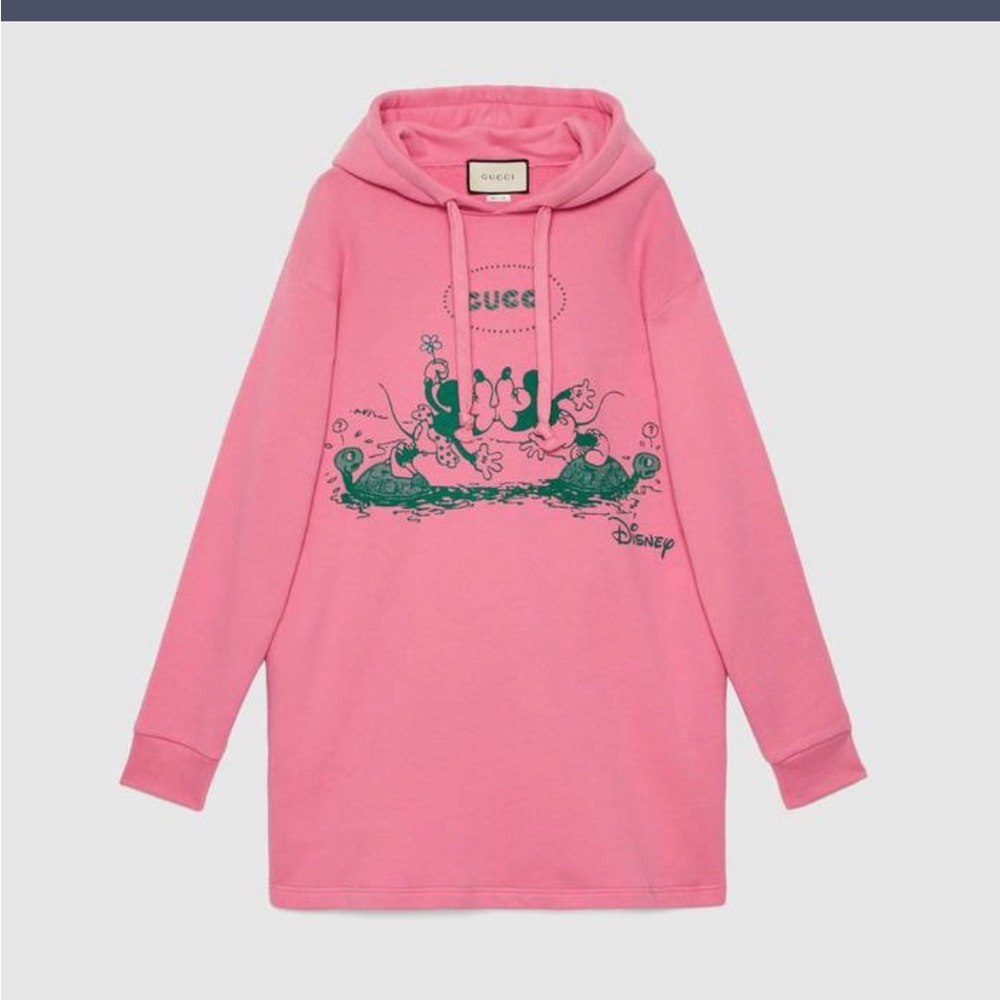 Gucci Mickey Mouse pink sweatshirt dress